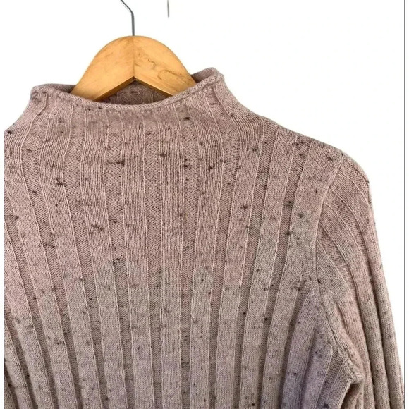Madewell Donegal Blush Evercrest Cozy Yarn Turtleneck Sweater Small Wool Blend - Picture 9 of 10